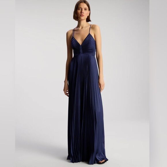 Aries Satin Pleated Dress